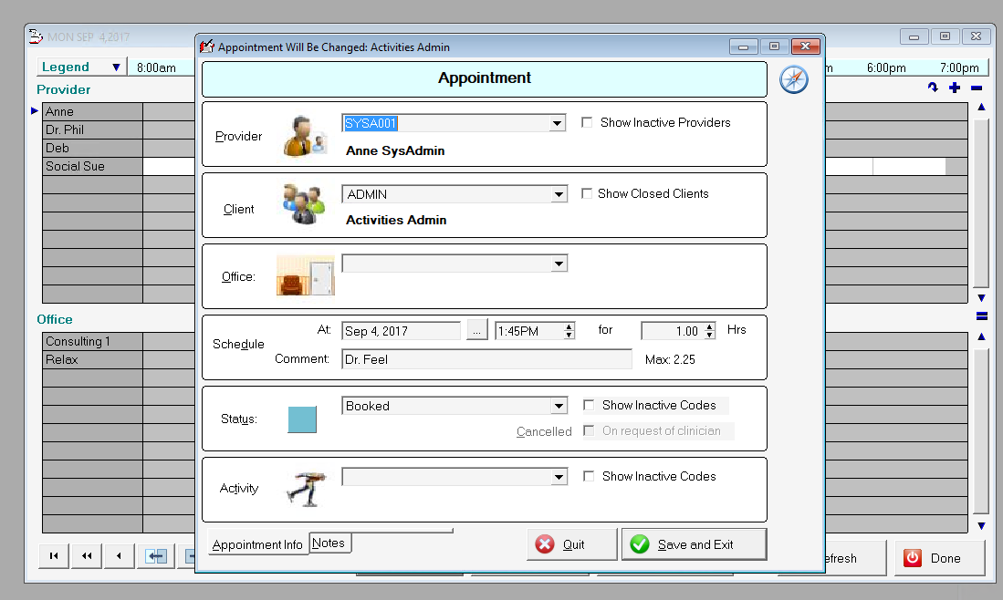 4.1. Book, reschedule and cancel appointments.